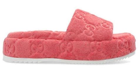 pink gg gucci slides
